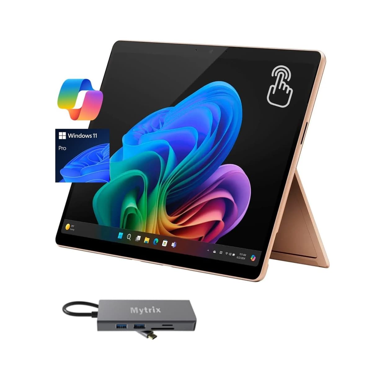 Microsoft Surface Pro 11 13'' 120Hz 2.8K Táctil, Copilot+, Snapdragon X Plus NPU, 16GB RAM 2TB SSD, WiFi 7, Webcam 4K, Dock, Windows 11 Pro, Dune