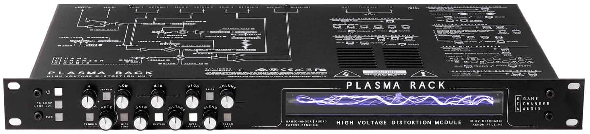 Gamechanger Audio PLASMA Rack GCAPRA distorsión de plasma 1U para guitarra y bajo, efecto de alto voltaje para estudio y directo