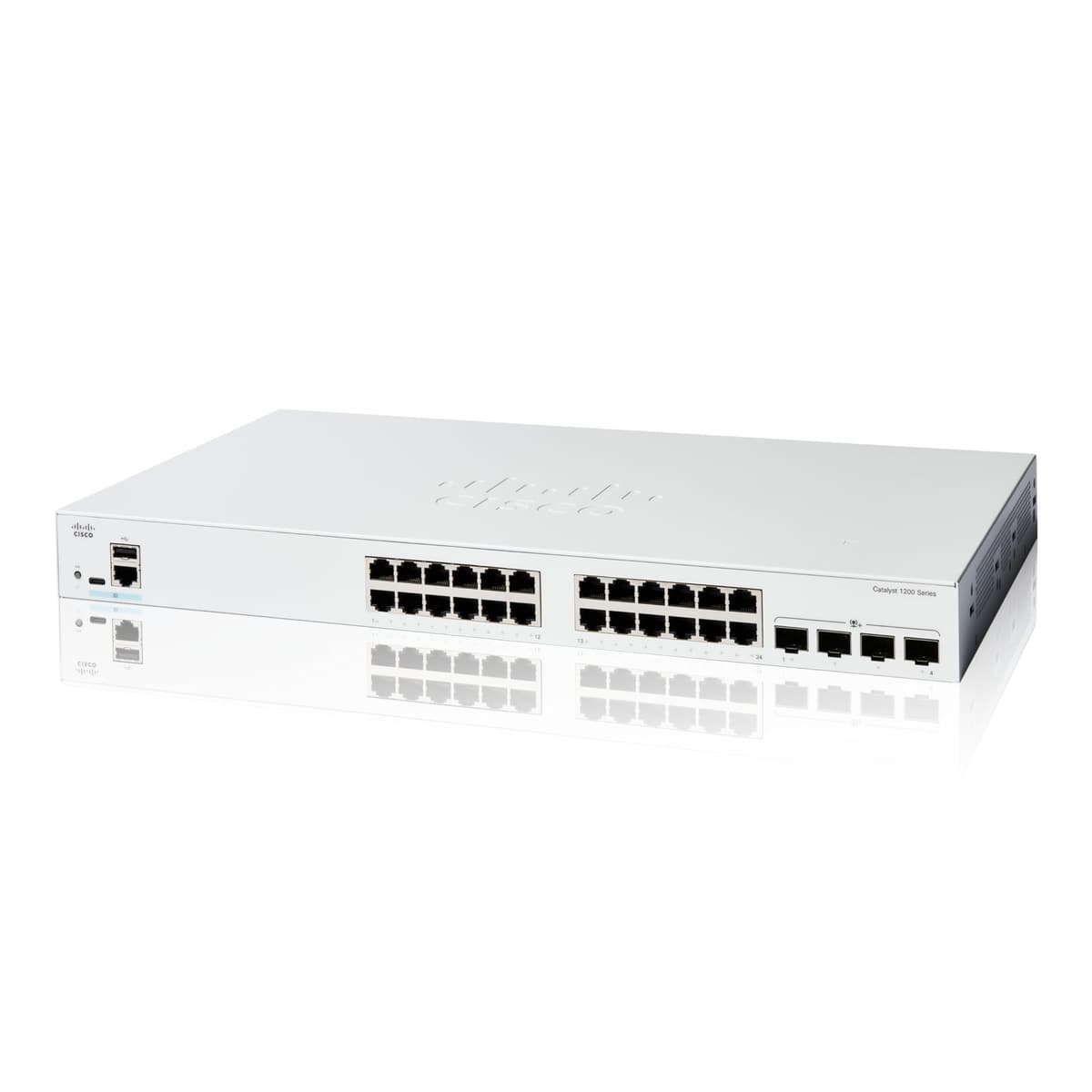 Cisco Catalyst C1200-24T-4X switch inteligente 24 puertos Gigabit Ethernet, 4 SFP+ 10Gb, garantía limitada de por vida