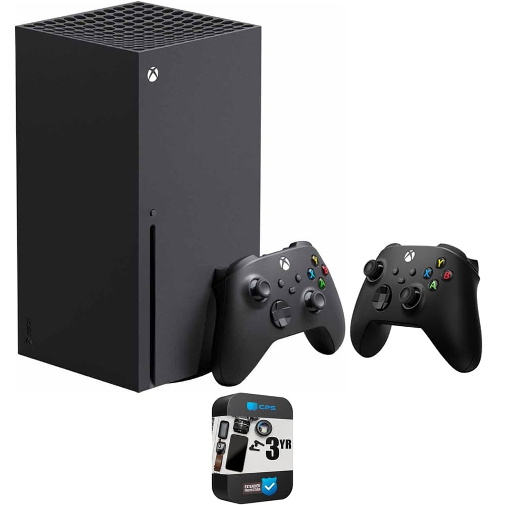 Microsoft Xbox Series X RRT-00001 Consola 1TB SSD Gaming + 2 Controles Bundle con Protección CPS 3 Años E930MSRRT00001