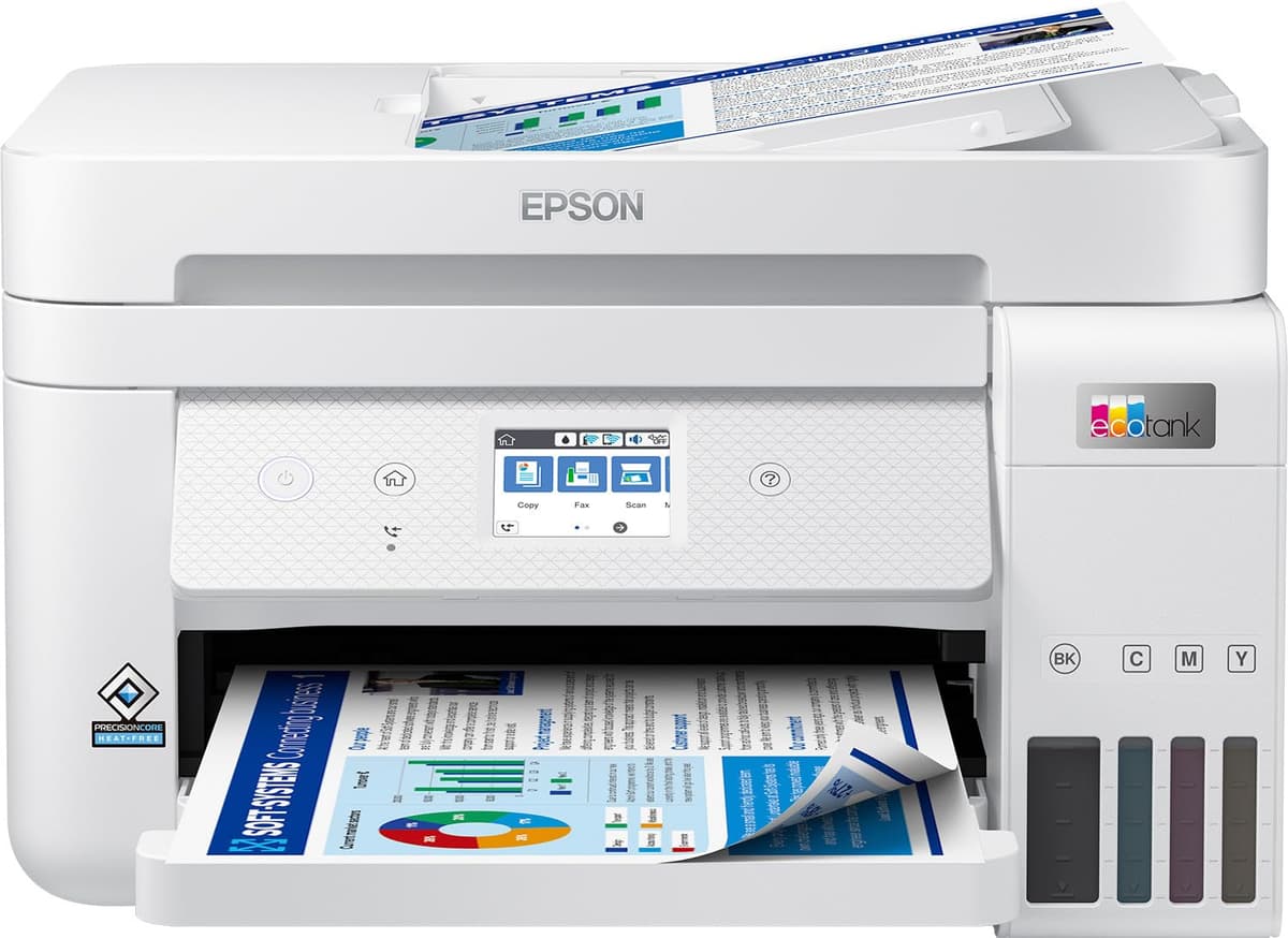 Epson EcoTank ET-4856 impresora multifuncional a color, tanque de tinta, Wi-Fi, ADF, dúplex, A4 C11CJ60407