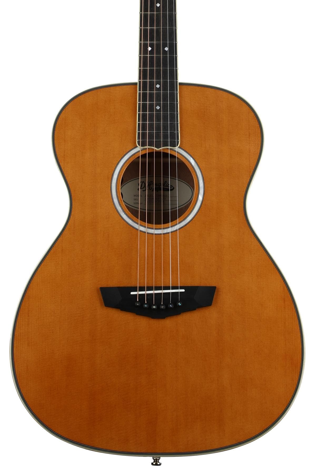D'Angelico Excel Tammany OM guitarra electroacústica Vintage Natural cuerpo OM DAEOMVNATGP2