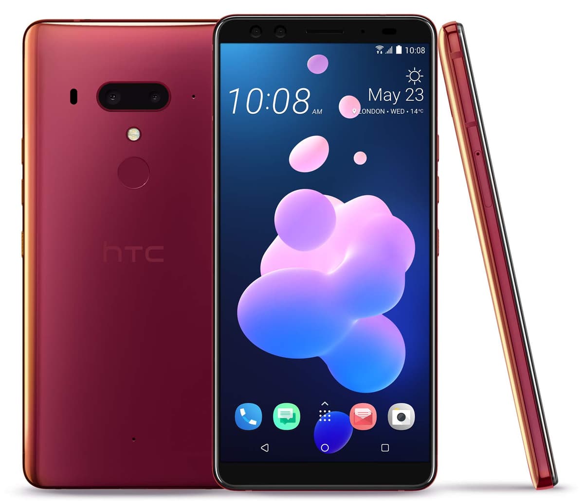 HTC U12+ 99HAPC003-00 smartphone desbloqueado de fábrica, pantalla 6", 64GB, color Flame Red, garantía de EE. UU.