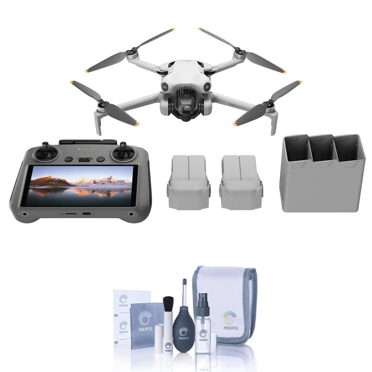 DJI Mini 4 Pro Drone Combo Fly More Plus con baterías de alta capacidad + kit de limpieza CP.MA.00000740.01 BD