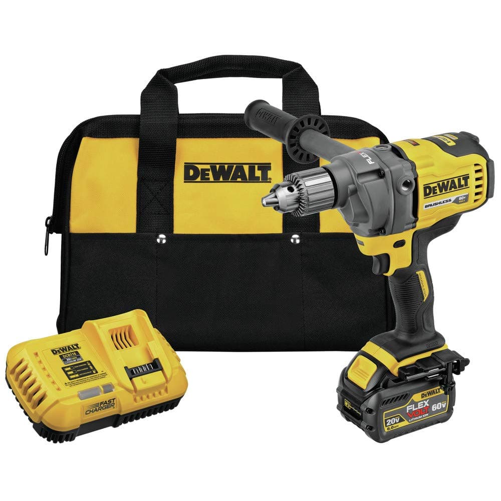DEWALT FLEXVOLT DCD130T1 Taladro inalámbrico 60V MAX para mezcla de concreto con sistema E-Clutch