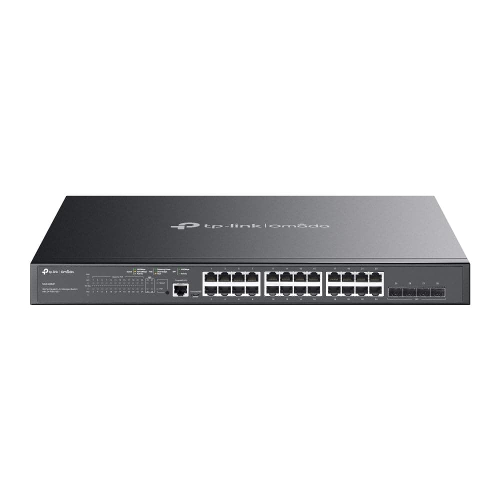 TP-Link JetStream TL-SG3428MP Switch Gigabit 24 Puertos PoE+ y 4 SFP Administrable L2+ 384W
