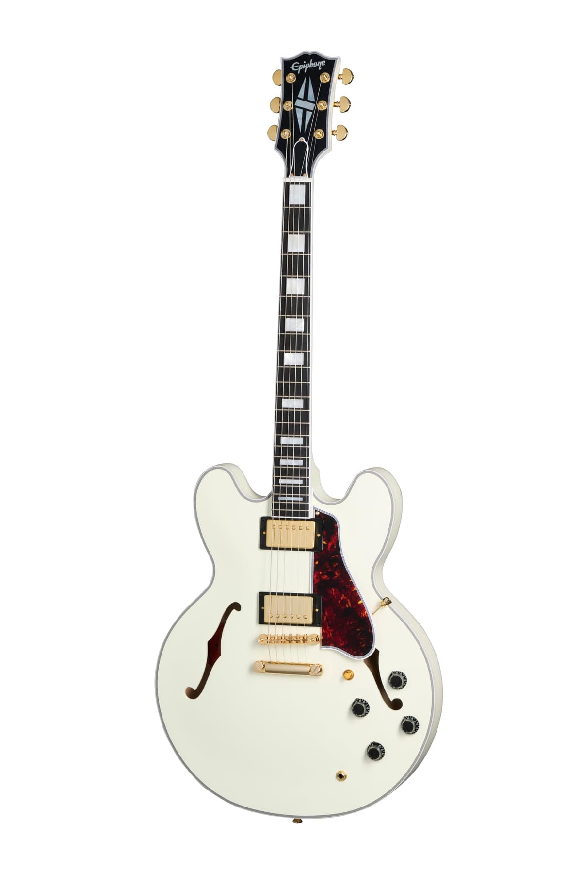 Epiphone Inspired by Gibson Custom 1959 ES-355 guitarra eléctrica semihueca Blanco Clásico con estuche rígido EC35559CWVGH1