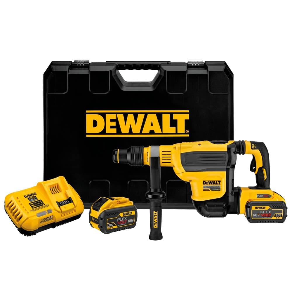 DEWALT FLEXVOLT DCH614X2 Rotomartillo SDS MAX inalámbrico 60V, 1-3/4", con 2 baterías
