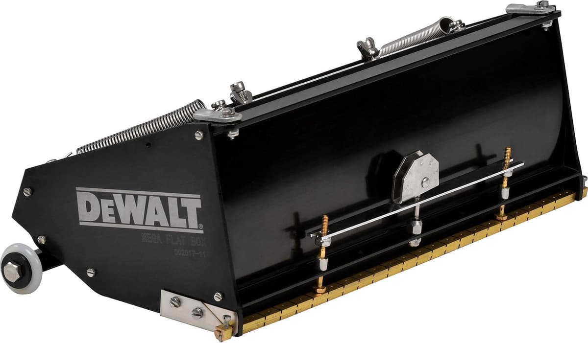 DEWALT MEGA DXTT-2-769 Caja Plana 12 pulgadas para drywall, alta capacidad y fácil limpieza