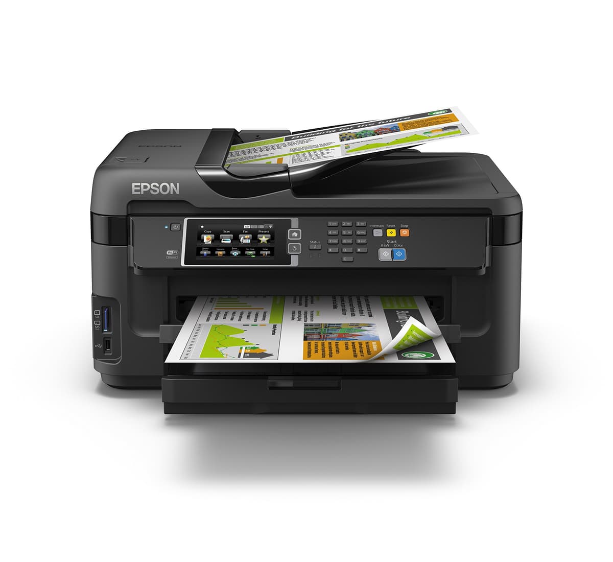 Epson Workforce 7610 Impresora Multifuncional Inalámbrica Wi-Fi de Inyección de Tinta Copia/Fax/Imprime/Escanea C11CC98201-N