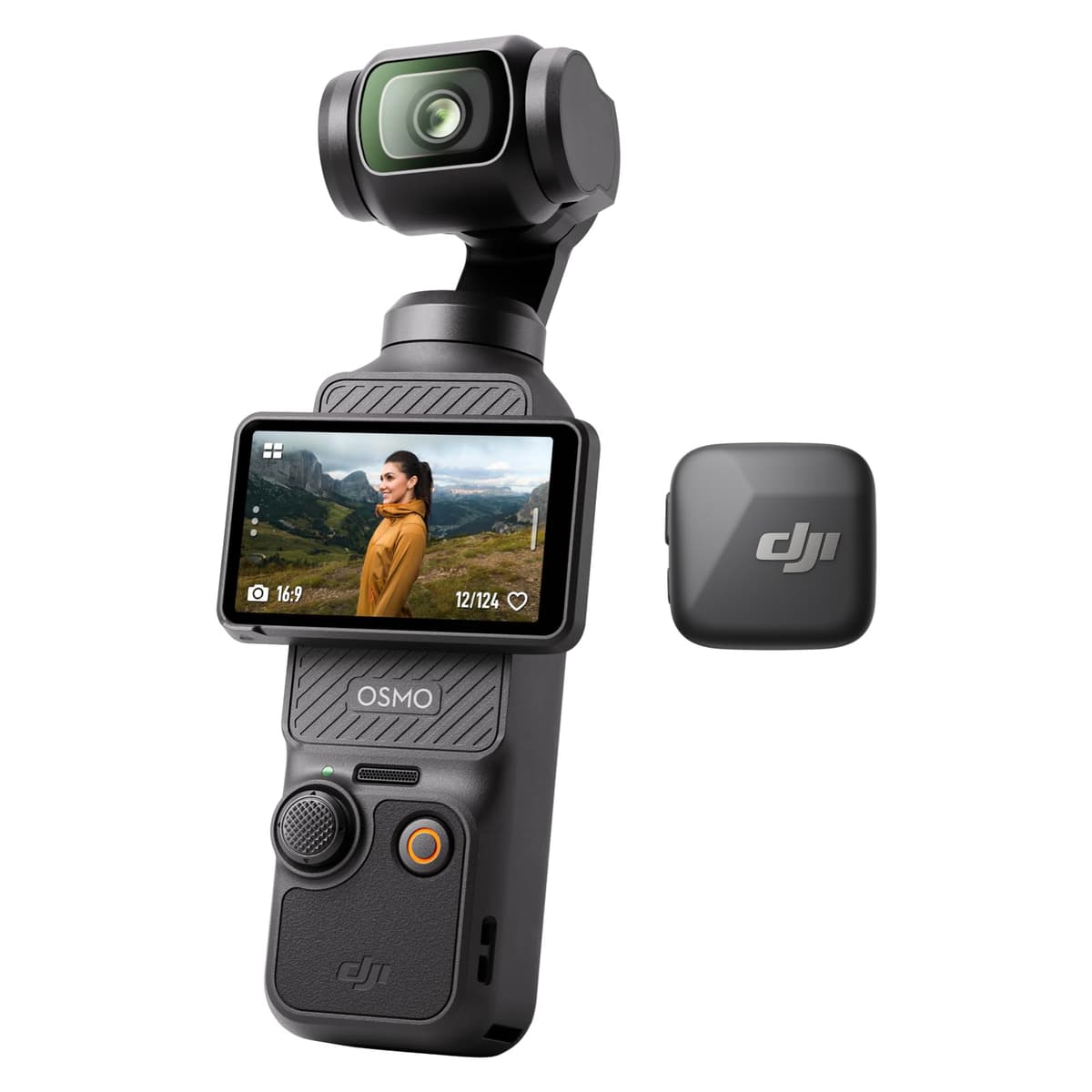 DJI Osmo Pocket 3 cámara vlog + transmisor Mic Mini, micrófono inalámbrico, OsmoAudio, cancelación activa de ruido, limitador, negro