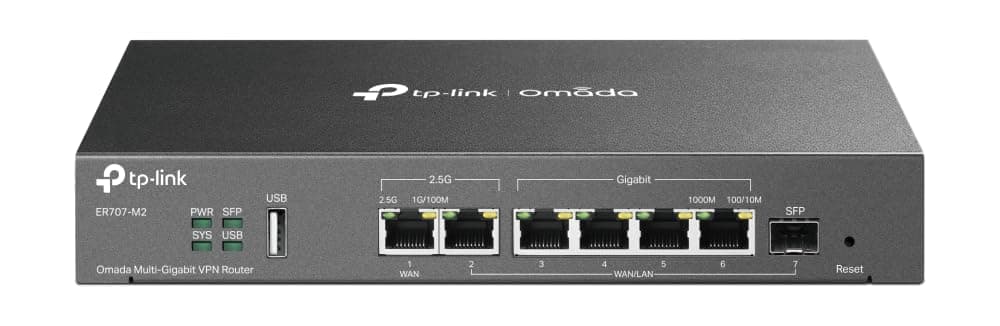 TP-Link Omada ER707-M2 Router VPN Gigabit Multi-WAN 2.5G SDN Balanceo de carga Firewall QoS