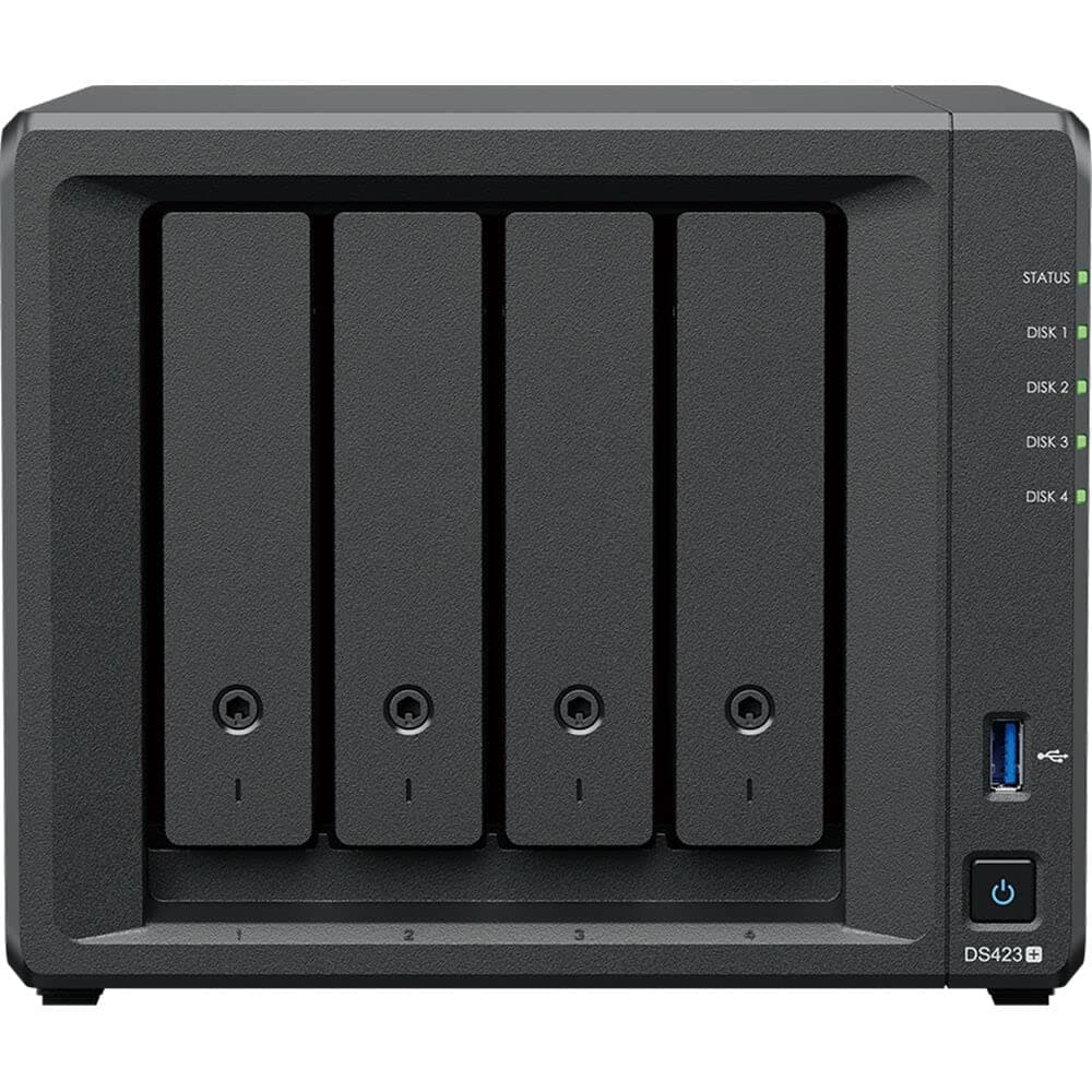 Synology DiskStation DS423+ servidor NAS Celeron 2.0GHz, 6GB RAM, 40TB HDD, 1TB SSD NVMe, 2x1GbE LAN, DSM