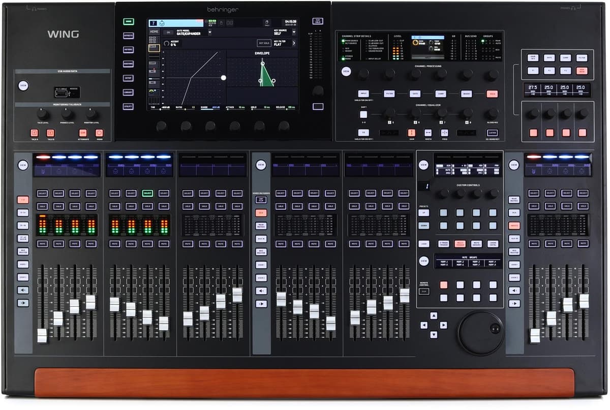 Behringer WING mezcladora digital 48 canales profesional, consola de audio negra 0603-AFC86-US1