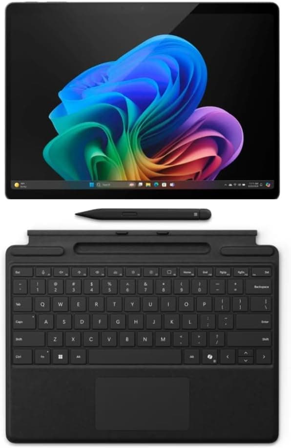 Microsoft Surface Pro 11 Paquete, 13" Copilot+ PC, Snapdragon X Plus, 16GB RAM, 2TB SSD, Win 11 Pro, Teclado Pro negro y Slim Pen