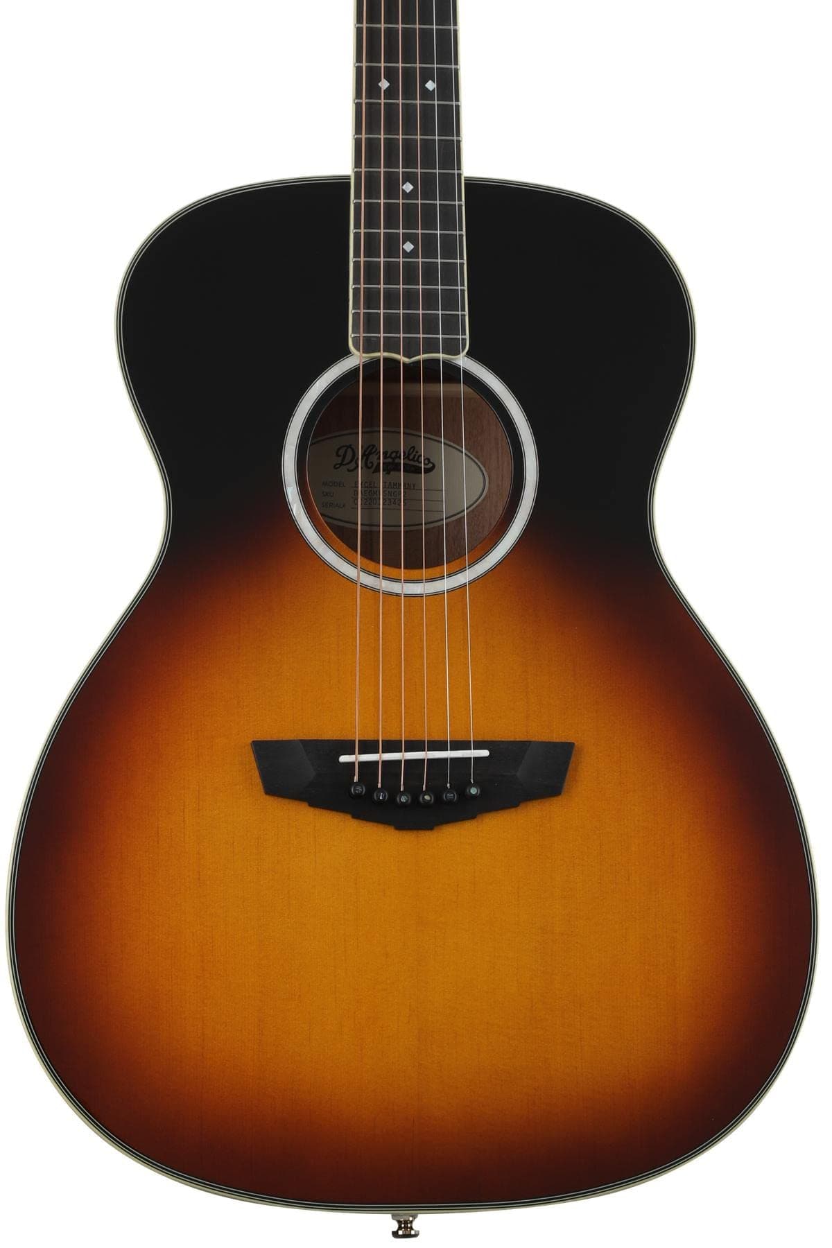 D'Angelico Excel Tammany OM guitarra electroacústica Vintage Sunburst DAEOMVSNGP2