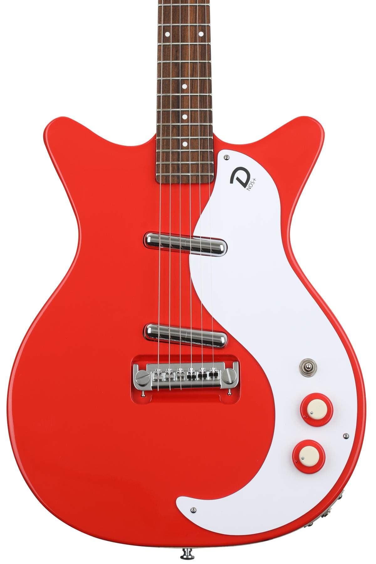 Danelectro 59M NOS+ Guitarra Eléctrica Roja vintage pastillas Lipstick estilo clásico 59MNOSRED