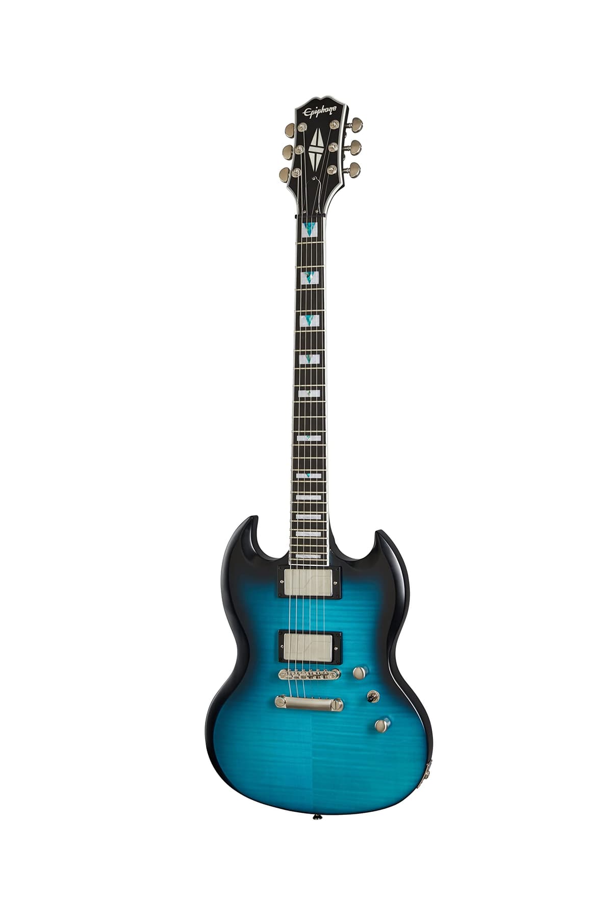 Epiphone SG Prophecy guitarra eléctrica, Blue Tiger Aged Gloss EISYBTABNH1