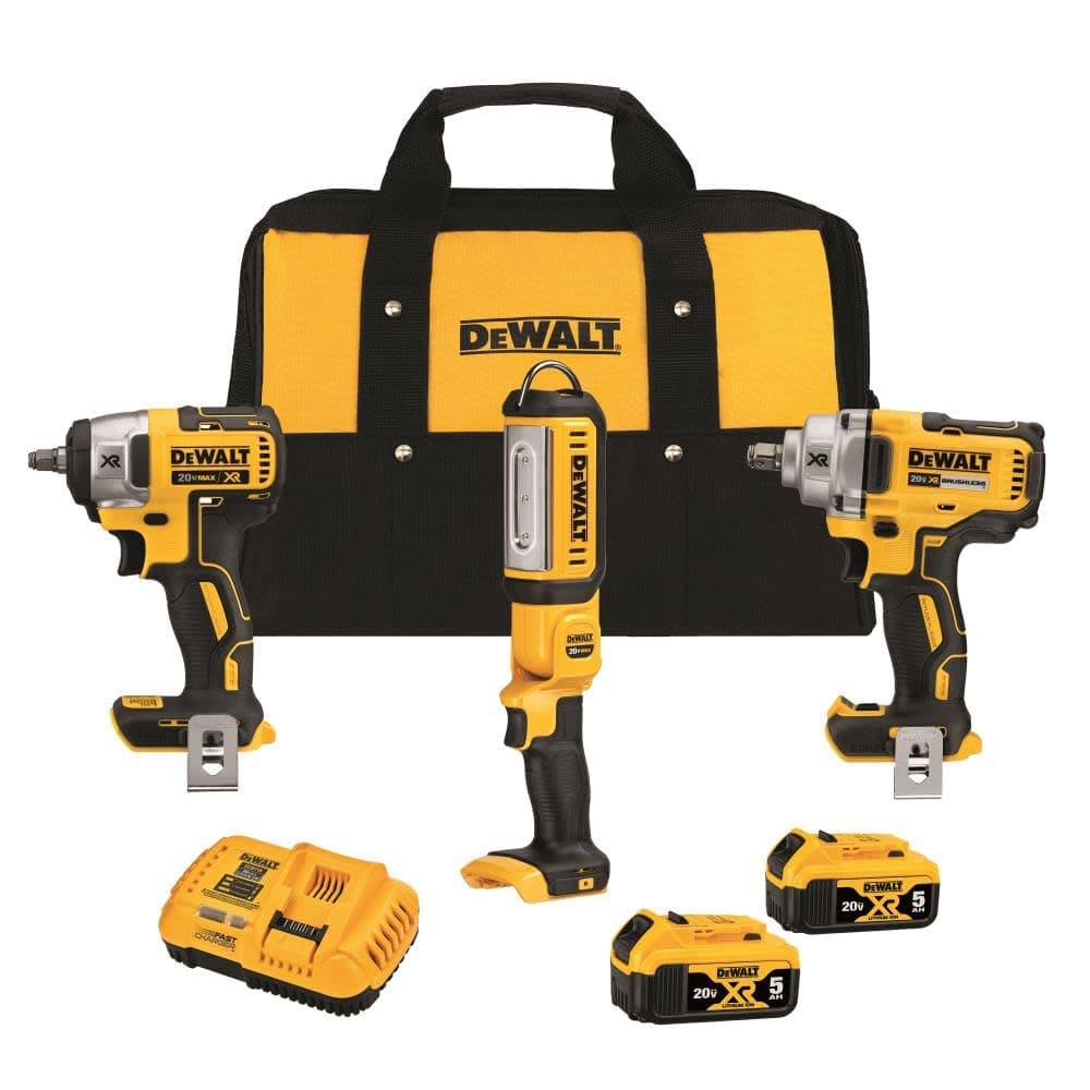 DEWALT 20V MAX XR DCK302P2 Kit Automotriz 3 Herramientas Inalámbricas