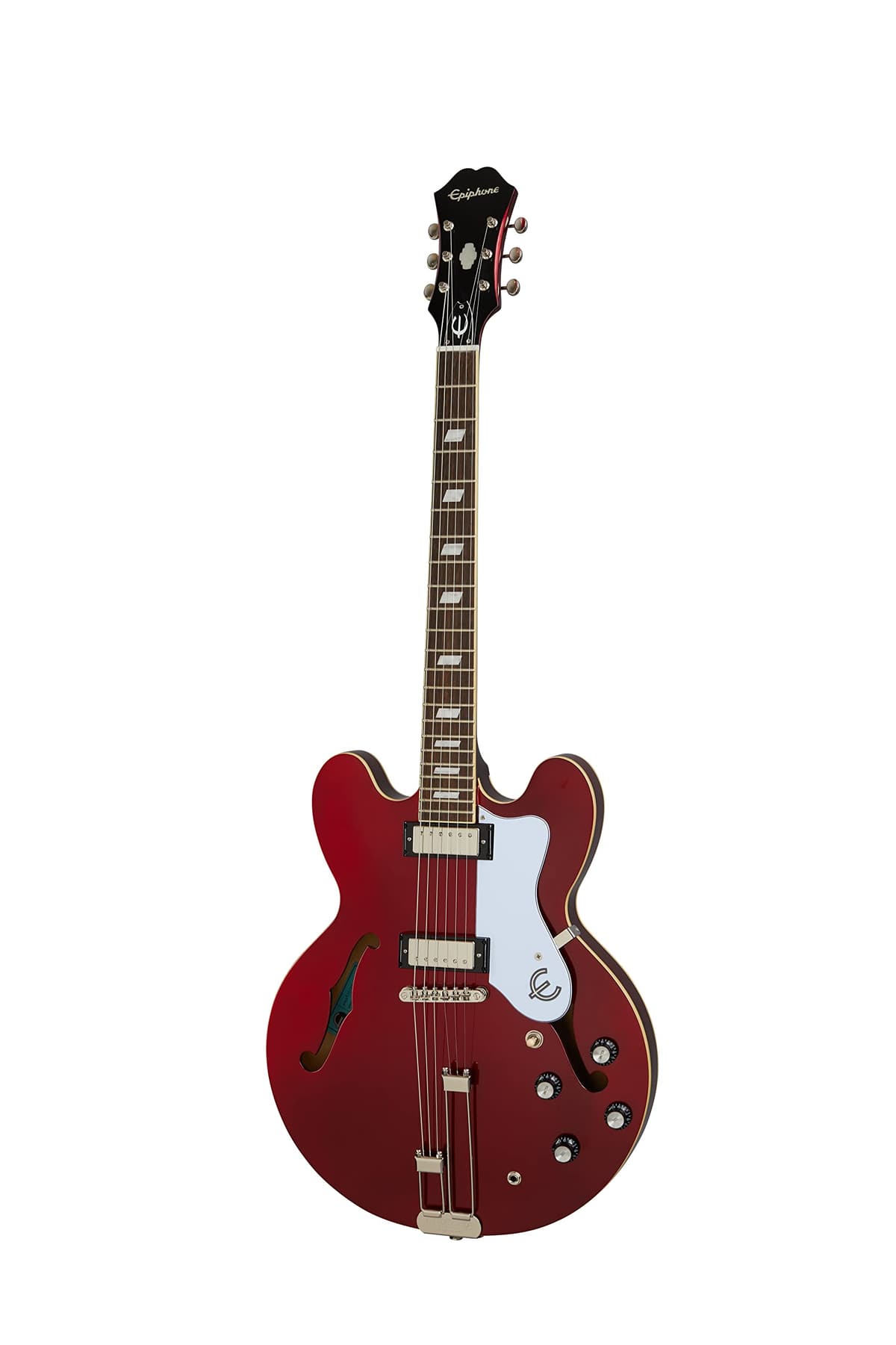 Epiphone Riviera EORSBUNH1 guitarra eléctrica semihueca archtop, Borgoña Brillante