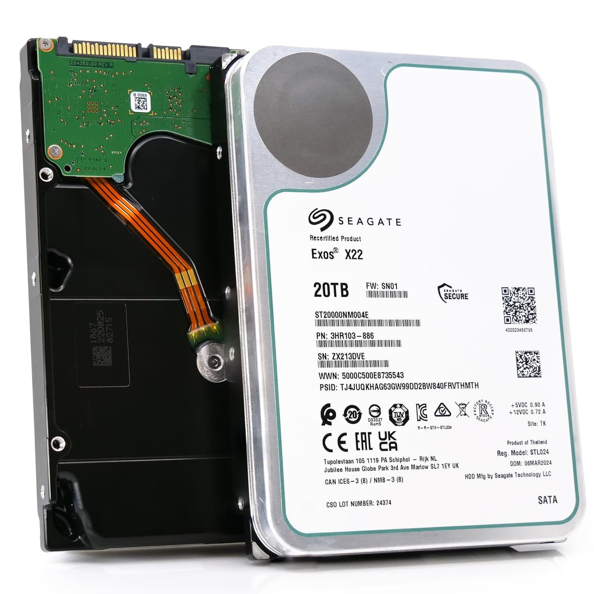 Seagate Exos X16 ST14000NM004G 14TB SAS 3.5" Disco Duro Interno Enterprise para Servidor