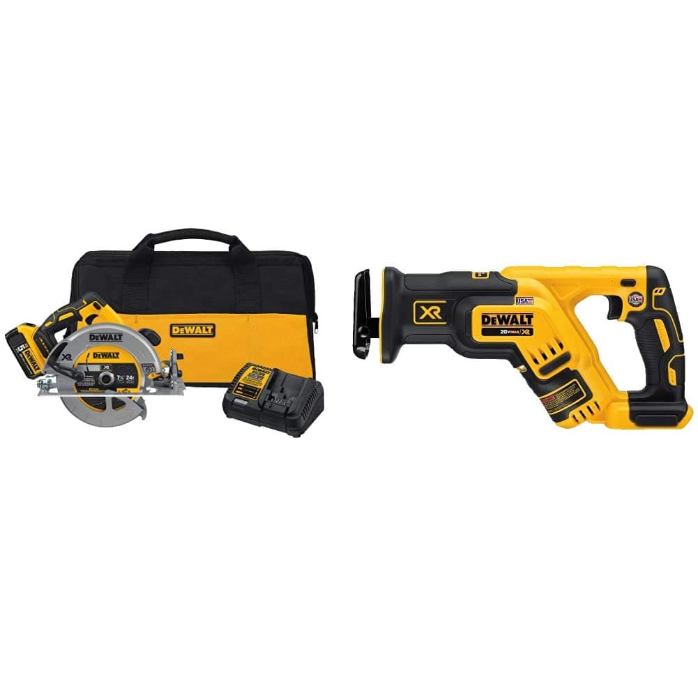 DEWALT 20V MAX Sierra Circular y Sierra Sable Inalámbricas Combo