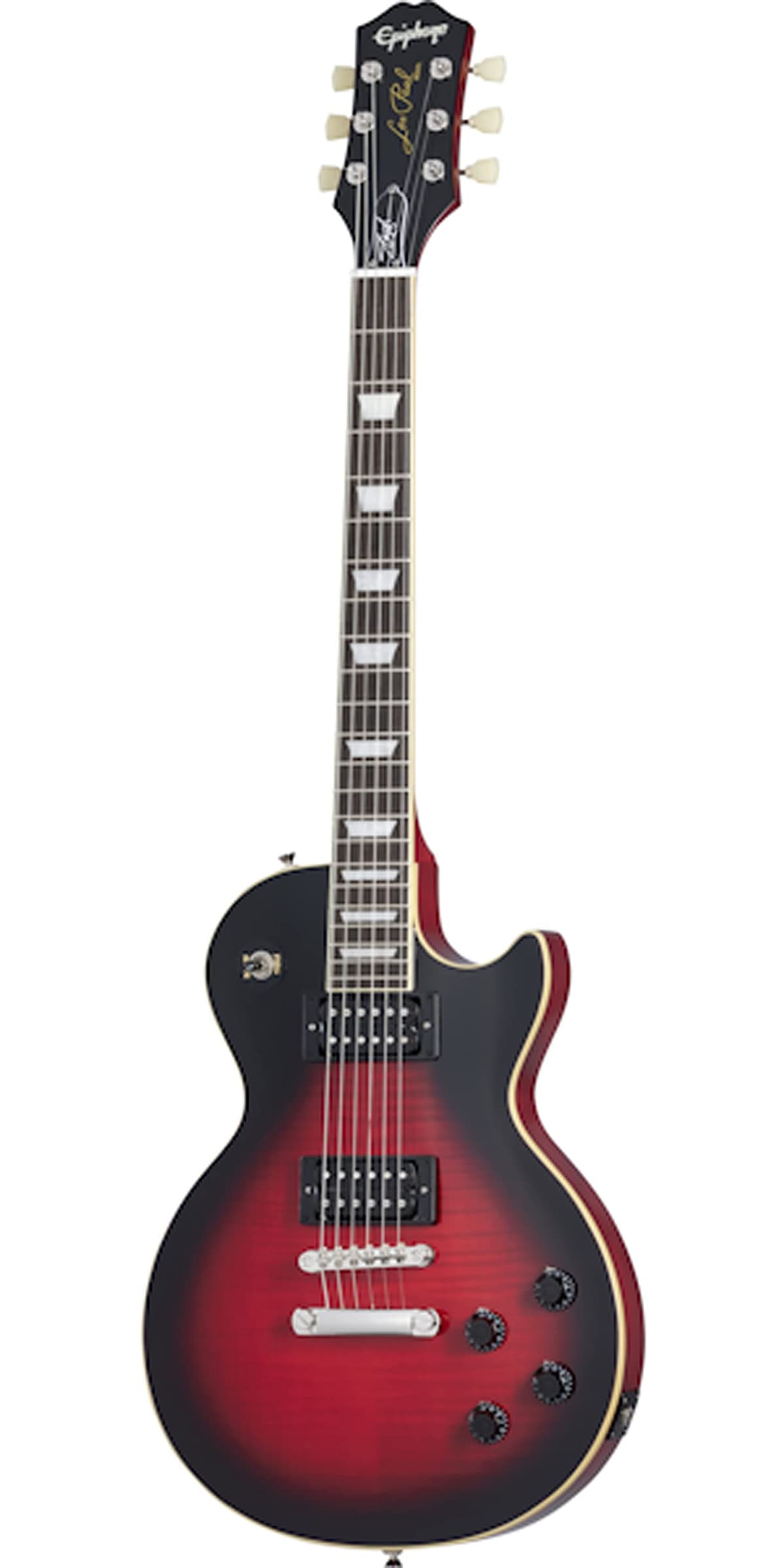 Epiphone Slash Les Paul EILPSLASHVMNH guitarra eléctrica color Vermillion Burst con estuche