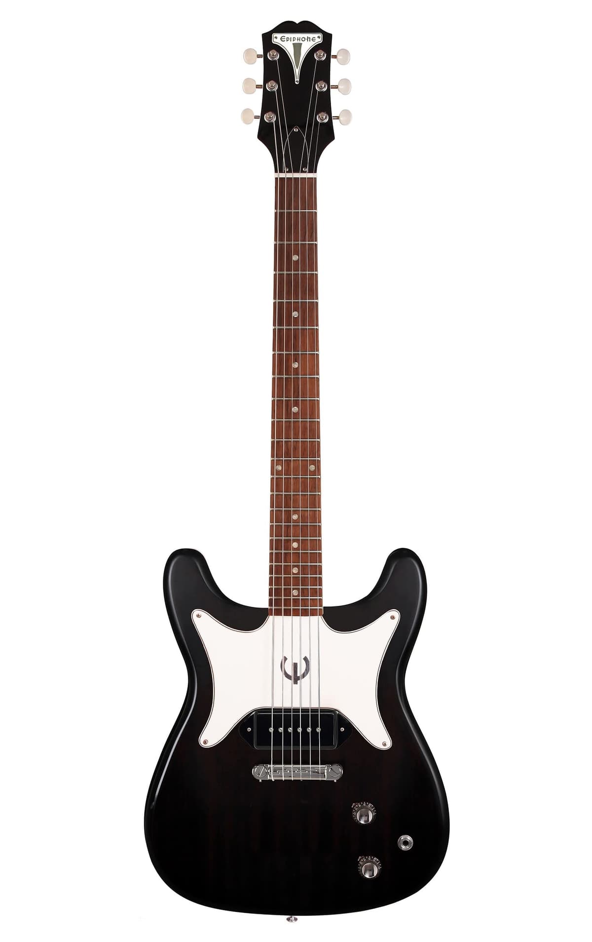 Epiphone Coronet EOCOEBNH1 Guitarra Eléctrica 1 Pastilla P90 Doble Cutaway Ébano