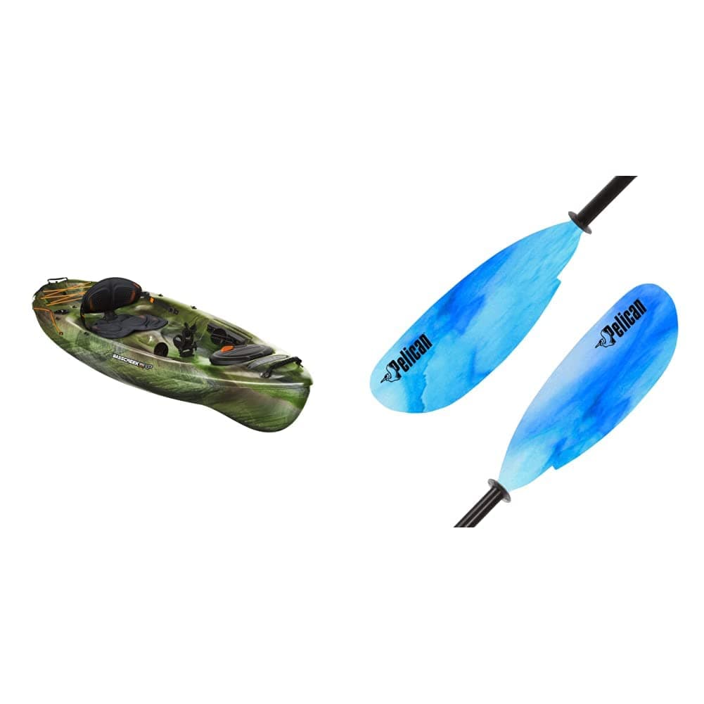 Pelican Basscreek 100XP Kayak de pesca con Remo Poseidon