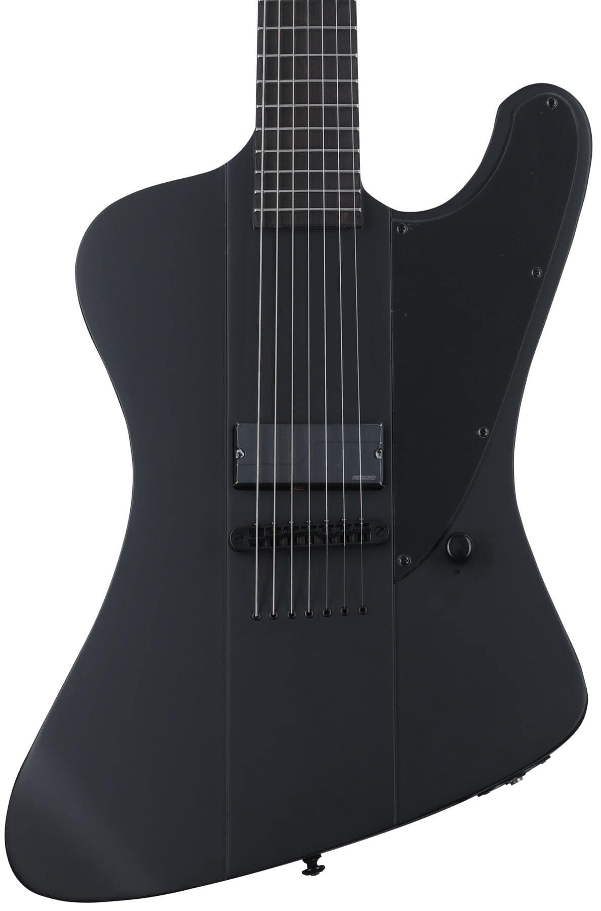 ESP LTD Phoenix-7 Baritone Black Metal Guitarra Eléctrica 7 Cuerdas Barítono, Negro Satinado