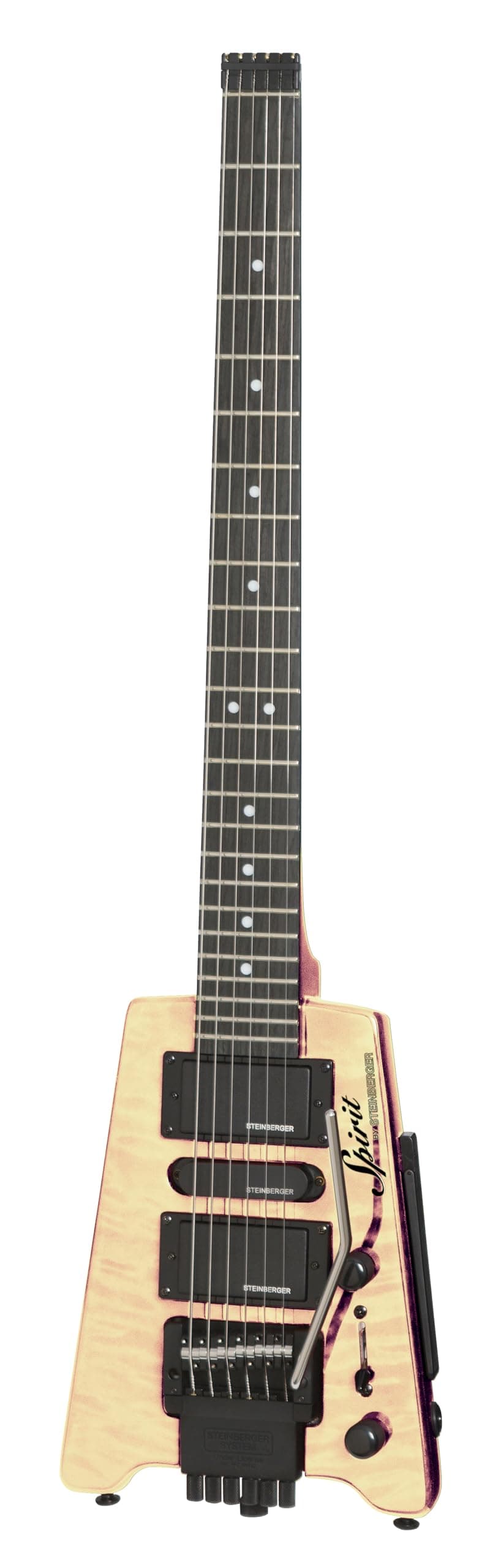 Epiphone Steinberger GT Pro Quilt Top Deluxe Exclusive guitarra eléctrica natural con funda