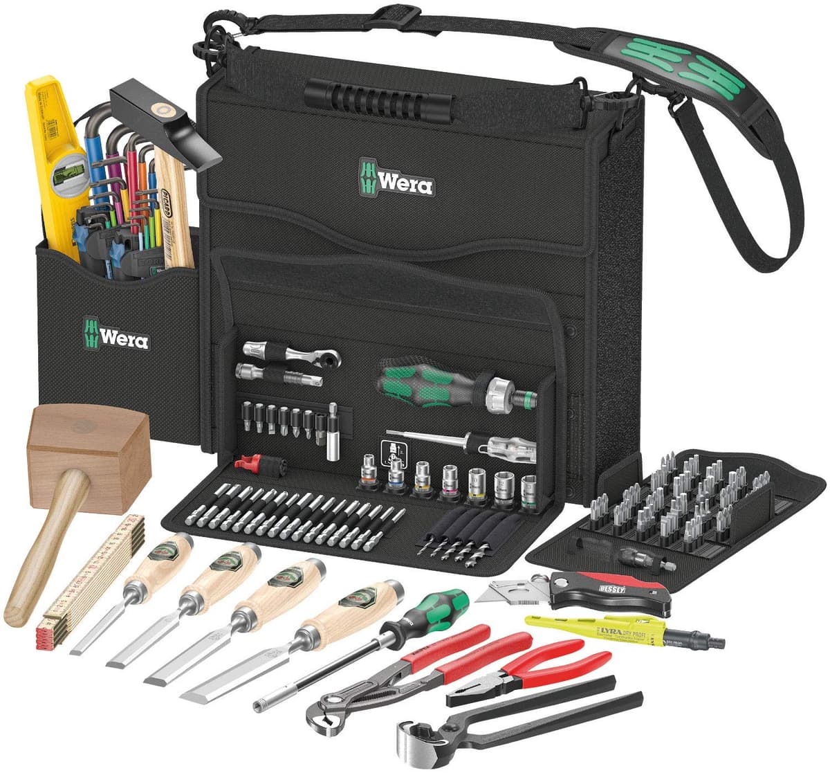 Wera 2go H1 5134011001 juego de herramientas para madera, set de carpintería portátil