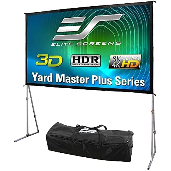 Elite Screens Yard Master Plus OMS145H2PLUS pantalla proyector portátil 145" 16:9 ajustable 4K HD exterior/interior proyección frontal 2 años