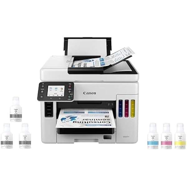 Canon MAXIFY GX7020 Impresora Multifuncional Inalámbrica Wi-Fi MegaTank (Imprime, Copia, Escanea, Fax) Blanco