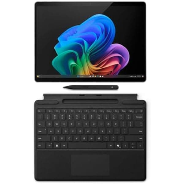 Microsoft Surface Pro 11 2-en-1 Tablet con Teclado Pro y Slim Pen, Copilot+ PC, OLED 13", Snapdragon X Elite, 16GB RAM, 2TB SSD, Windows 11 Pro Platino