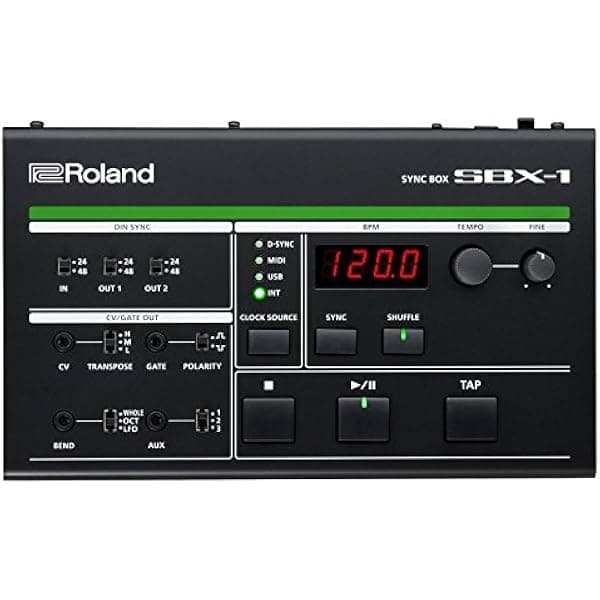 Roland SBX-1 Sincronizador multi-formato para computadoras e instrumentos electrónicos, MIDI, DIN Sync y USB