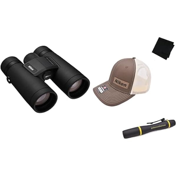 Nikon Monarch M7 8x42 Binoculares con Gorra Marrón, Lápiz de Limpieza y Paño Microfibra GRITR