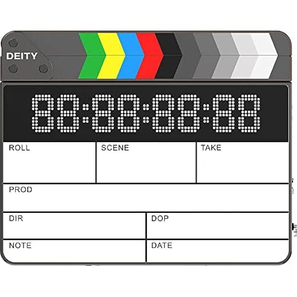 Deity TC-SL1 claqueta inteligente de timecode, Bluetooth, inalámbrica, con varillas de madera, doble bahía NP-F550 y USB-C