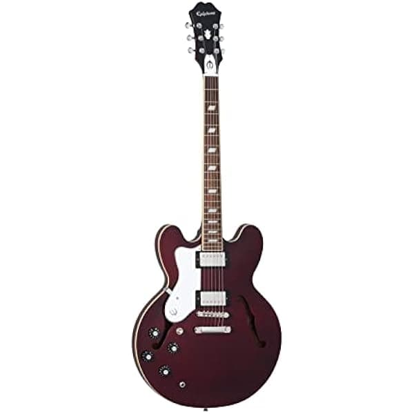 Epiphone Noel Gallagher Riviera guitarra eléctrica semihueca zurda Rojo Vino Oscuro con estuche