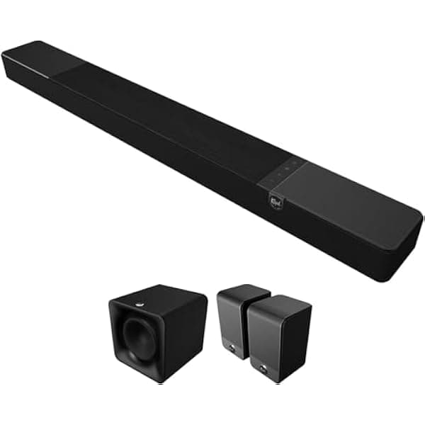 Klipsch Flexus 200 Barra de Sonido 3.1.2 con Subwoofer Inalámbrico 10" y Surround Flexus 3" Sistema (2024)