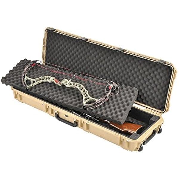 SKB iSeries 3i-5014-DB-T estuche doble arco/rifle 50" color arena, impermeable, resistente, con cierres seguros