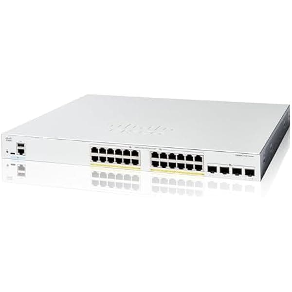Cisco Catalyst C1200-24FP-4X Switch inteligente 24 puertos Gigabit, PoE completo, 4x10GE SFP+, garantía limitada de por vida
