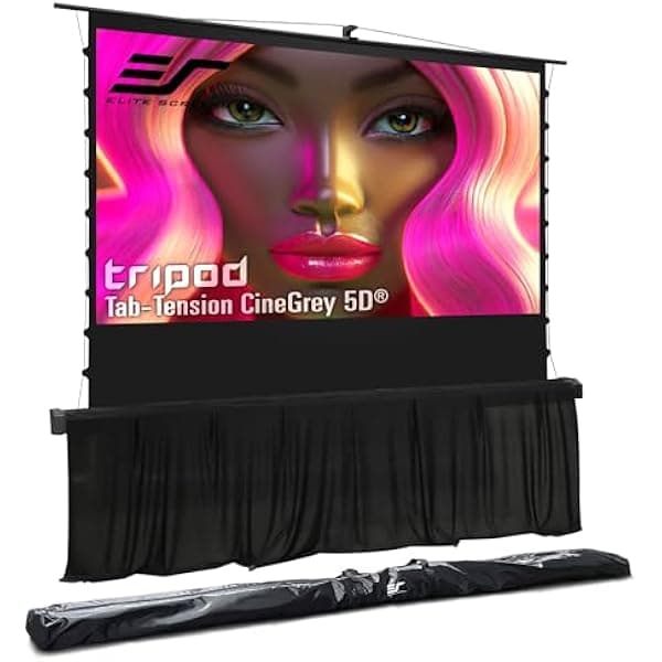Elite Screens Tripod Tab-Tension TT103UHD5 pantalla proyector portátil 103'' 16:9 ALR/CLR ISF 8K 4K 3D CineGrey 5D pull-up de trípode