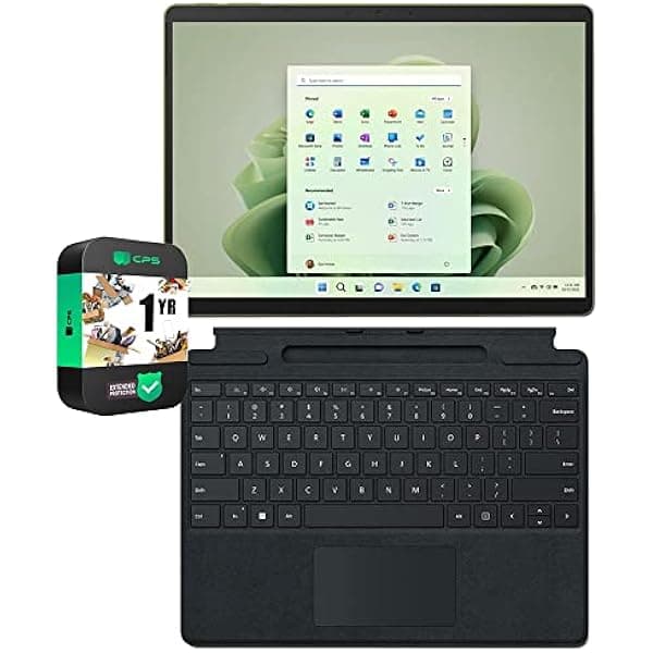 Microsoft Surface Pro 9 E90MSQEZ00052 13" Tablet Táctil Intel i5 8GB/256GB Color Forest Bundle Teclado Mecánico Signature Negro + 1 Año CPS