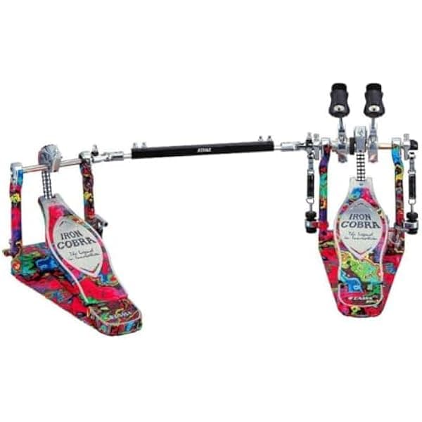 Tama Iron Cobra Power Glide HP900PWMPR doble pedal de bombo para batería edición 50 aniversario limitada Marble Psychedelic Rainbow