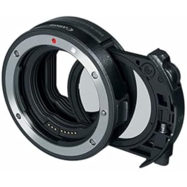 Canon EF-EOS R 3442C005 adaptador EF a RF con filtro drop-in CPL (polarizador circular A) negro