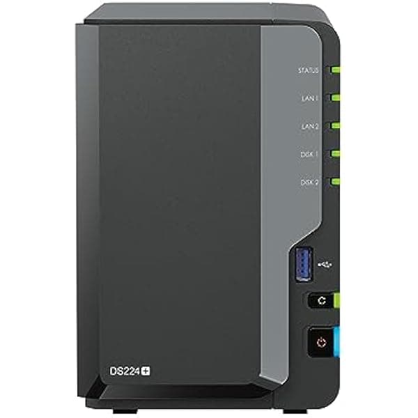 Synology DiskStation DS224+16tVN NAS 2 bahías Intel Celeron J4125 2GB RAM 2x1GbE 16TB con 2x8TB Seagate IronWolf