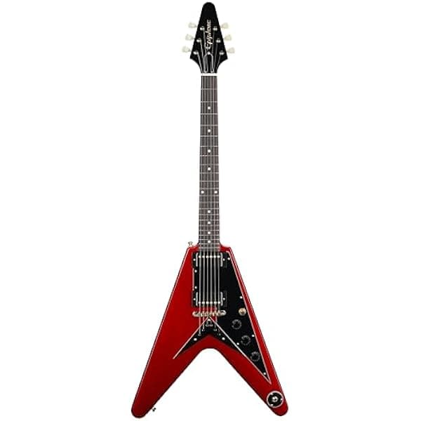 Epiphone Exclusive Flying V EIFVRRMGH3 guitarra eléctrica Rojo Rubí con herrajes dorados