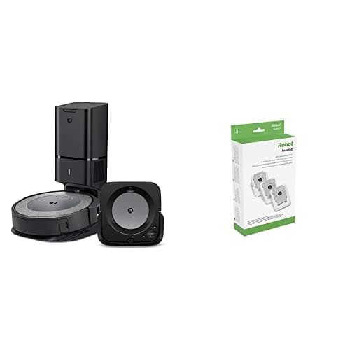 iRobot Roomba i3+ robot aspirador, Braava m6, base autovaciado, 3 bolsas de repuesto