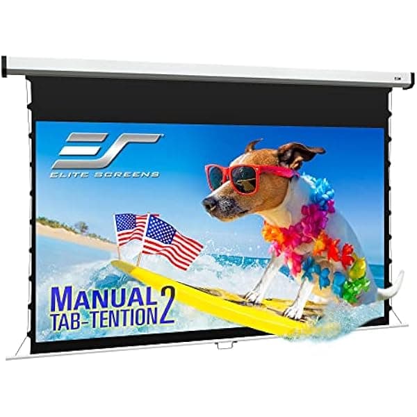 Elite Screens Manual Tab-Tension 2 MT125XWH2 pantalla de proyección 125'' 16:9 enrollable pared/techo Auto Lock 4K/8K 3D HD Ready